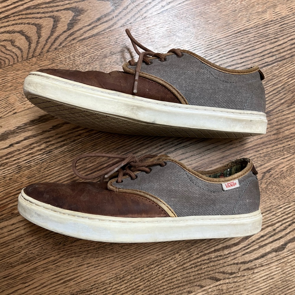 Vans OTW Ludlow brown leather and grey low top